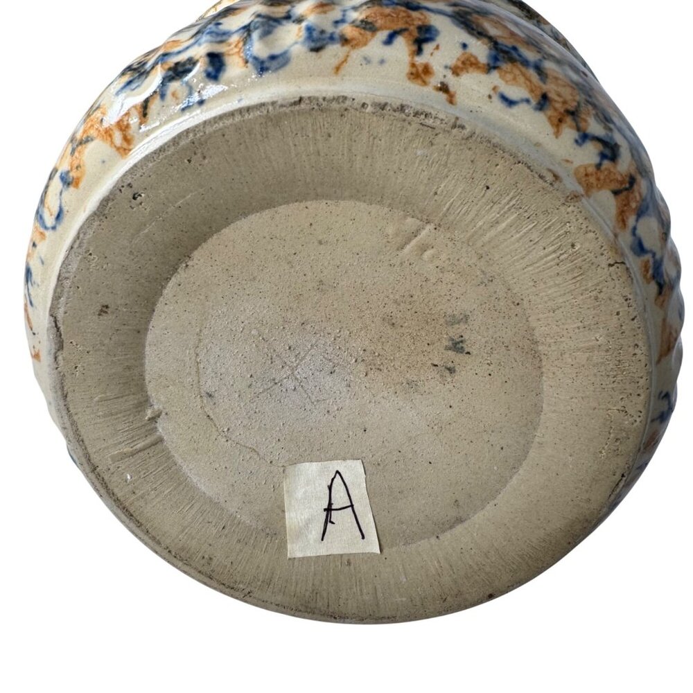 Redwing Spongeware Stoneware Bowl Speckled Vintage Ceramic 7" Diameter Crock A - Picture 12 of 12